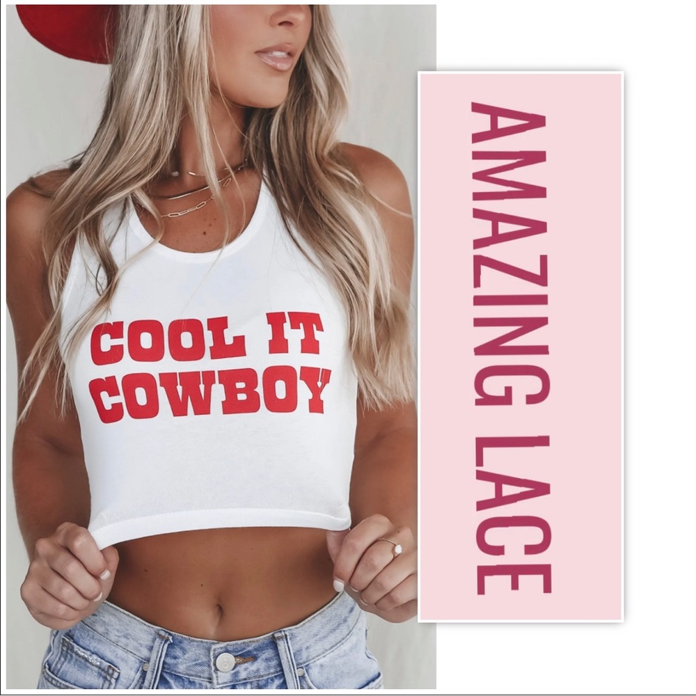 Amazing Lace The featured item is a Cool It Cowboy Graphic Tank